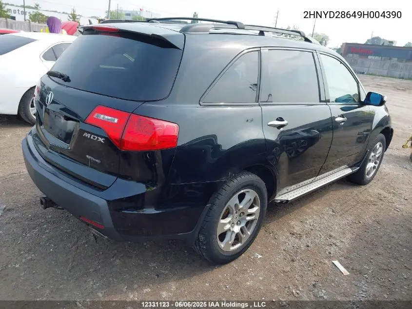 2009 Acura Mdx Technology Package VIN: 2HNYD28649H004390 Lot: 12331123