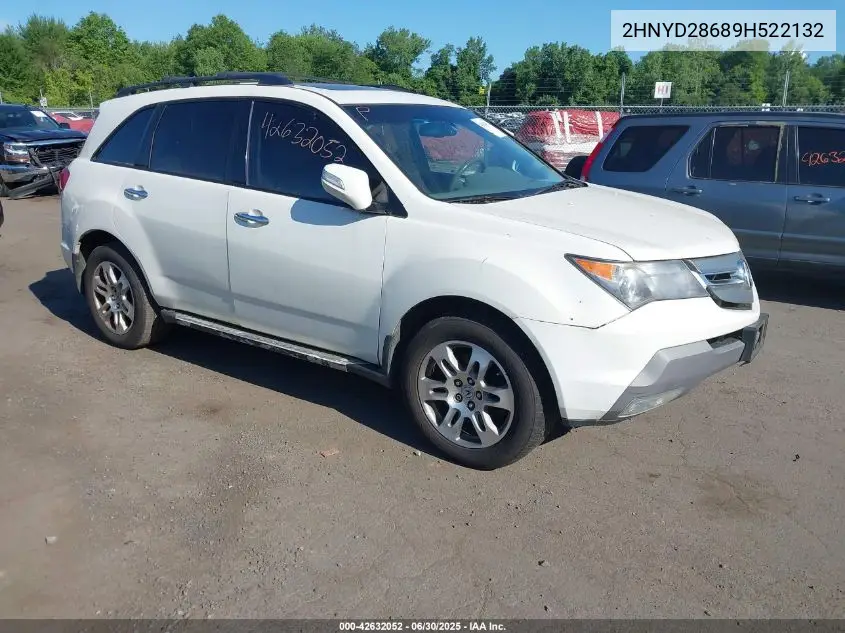 2009 Acura Mdx Technology Package VIN: 2HNYD28689H522132 Lot: 42632052