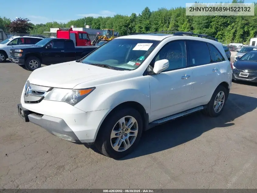 2009 Acura Mdx Technology Package VIN: 2HNYD28689H522132 Lot: 42632052