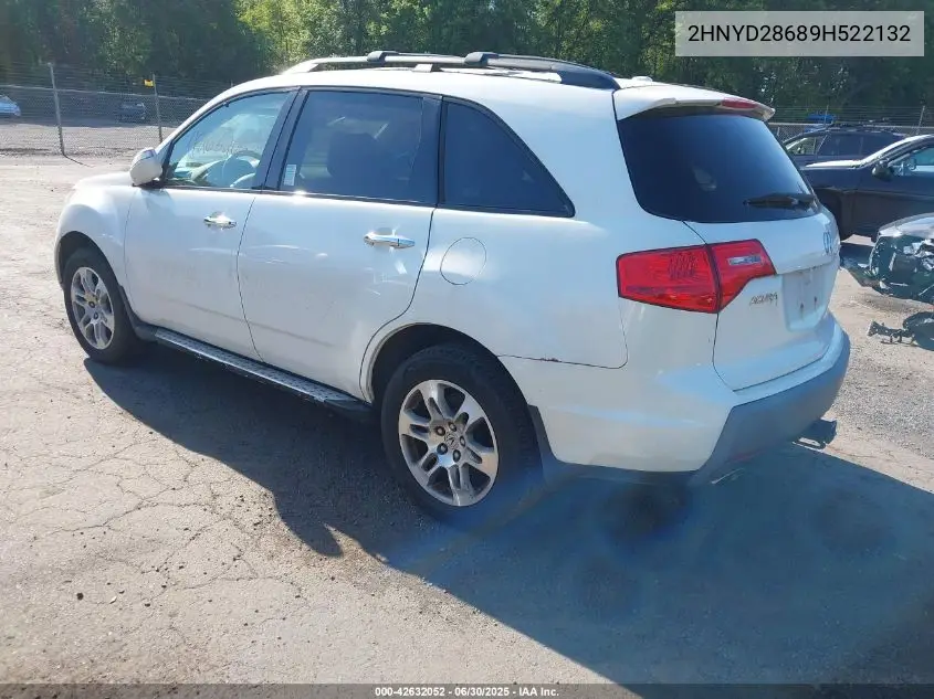 2009 Acura Mdx Technology Package VIN: 2HNYD28689H522132 Lot: 42632052