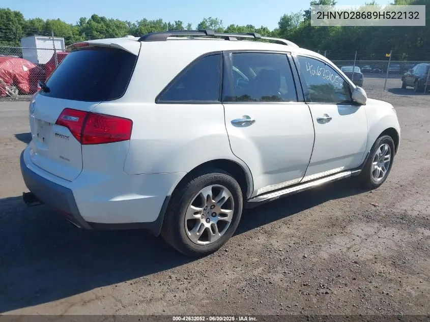 2009 Acura Mdx Technology Package VIN: 2HNYD28689H522132 Lot: 42632052