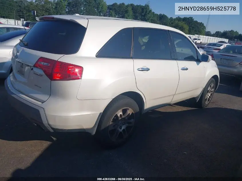 2009 Acura Mdx Technology Package VIN: 2HNYD28659H525778 Lot: 42633266