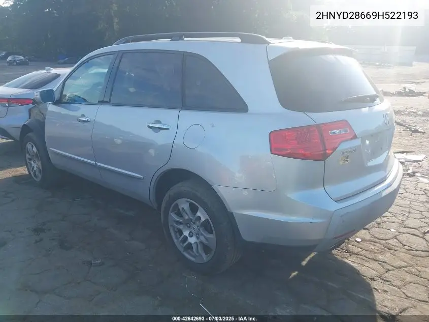 2009 Acura Mdx Technology Package VIN: 2HNYD28669H522193 Lot: 42642693
