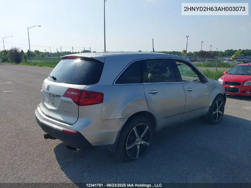 2010 Acura Mdx Technology Package VIN: 2HNYD2H63AH003073 Lot: 12341781X