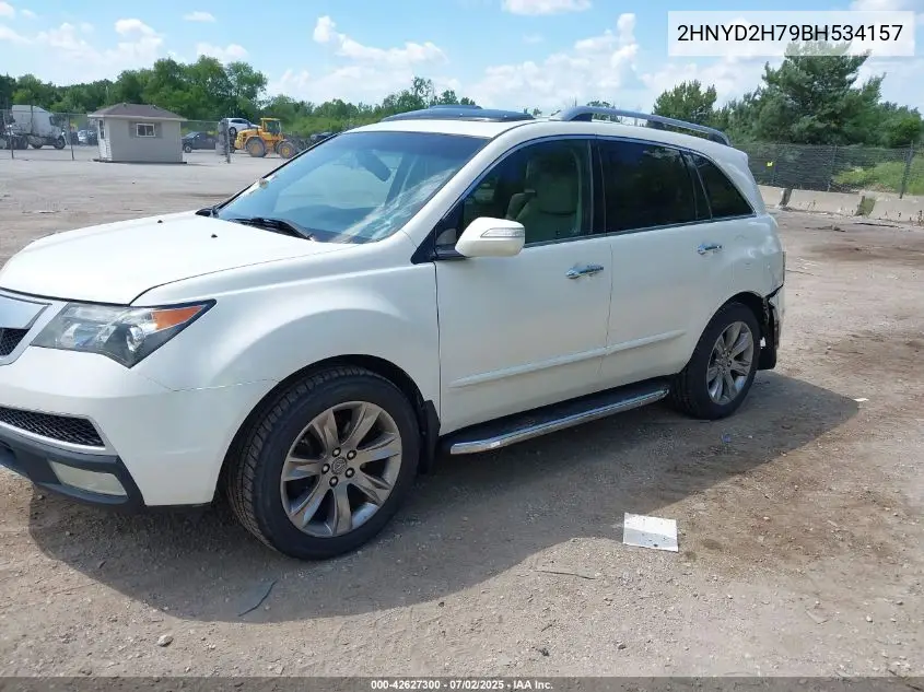 2011 Acura Mdx Advance Package VIN: 2HNYD2H79BH534157 Lot: 42627300