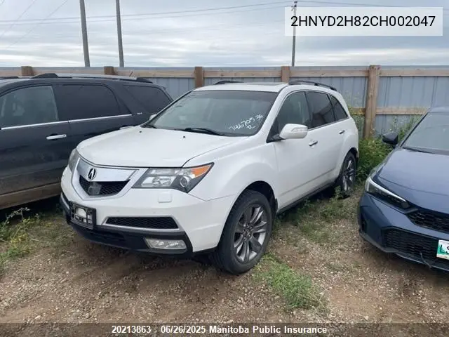 2012 Acura Mdx Elite VIN: 2HNYD2H82CH002047 Lot: 20213863