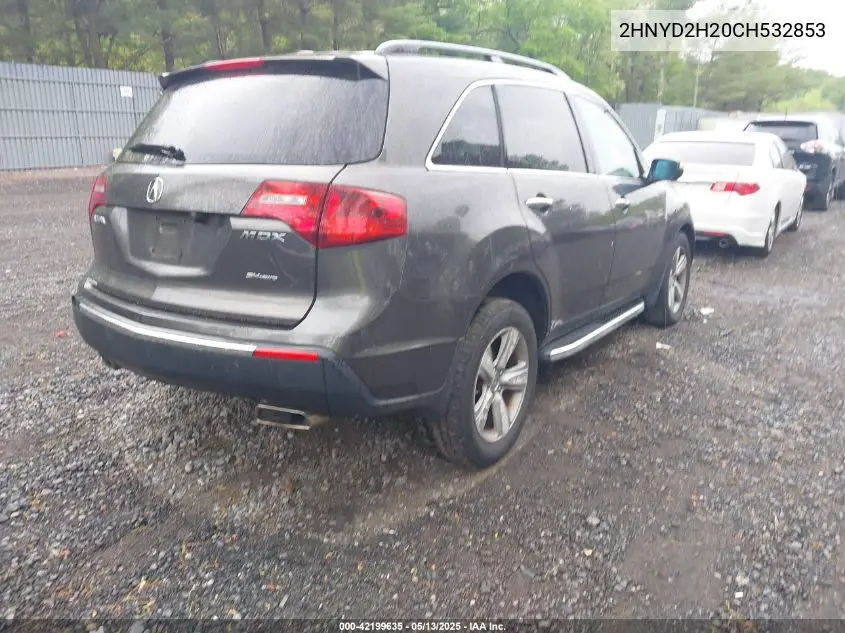 2012 Acura Mdx VIN: 2HNYD2H20CH532853 Lot: 42199635