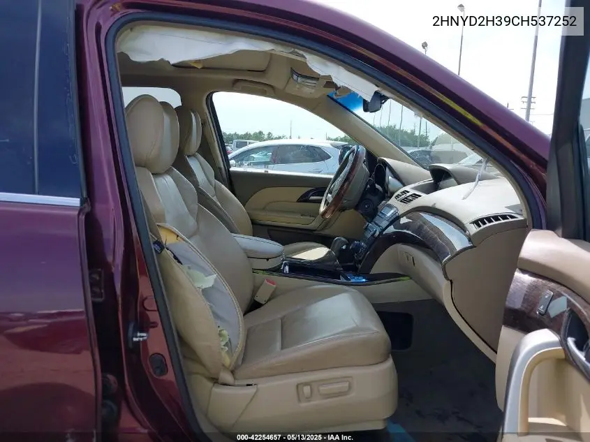 2012 Acura Mdx Technology Package VIN: 2HNYD2H39CH537252 Lot: 42254657