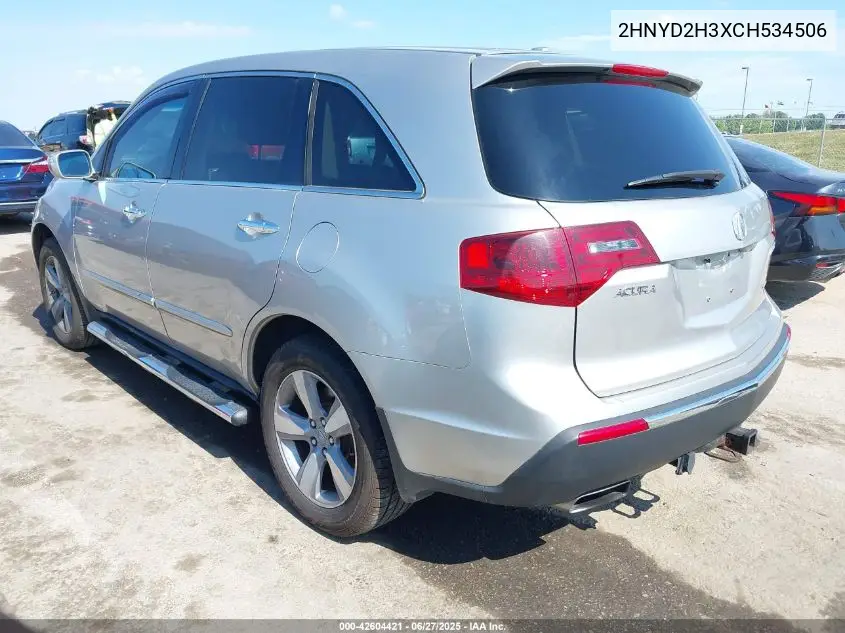 2012 Acura Mdx Technology Package VIN: 2HNYD2H3XCH534506 Lot: 42604421