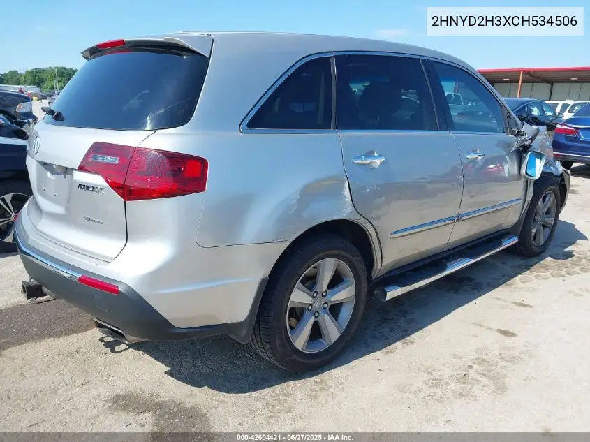 2012 Acura Mdx Technology Package VIN: 2HNYD2H3XCH534506 Lot: 42604421