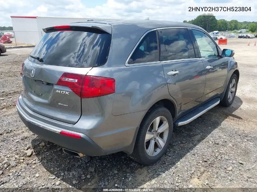 2012 Acura Mdx Technology VIN: 2HNYD2H37CH523804 Lot: 42659289