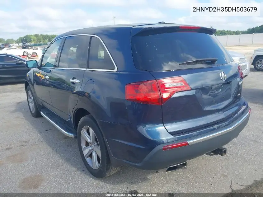 2013 Acura Mdx Technology Package VIN: 2HNYD2H35DH503679 Lot: 42659446