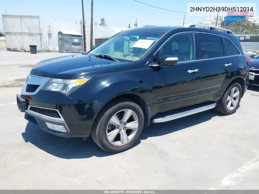 2013 Acura Mdx Technology Package VIN: 2HNYD2H39DH512014 Lot: 42665719