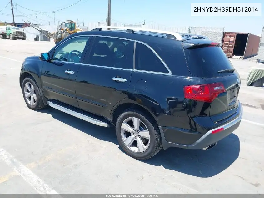 2013 Acura Mdx Technology Package VIN: 2HNYD2H39DH512014 Lot: 42665719