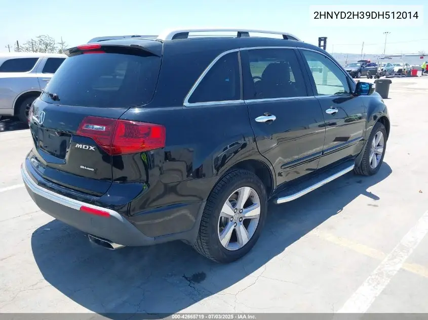 2013 Acura Mdx Technology Package VIN: 2HNYD2H39DH512014 Lot: 42665719