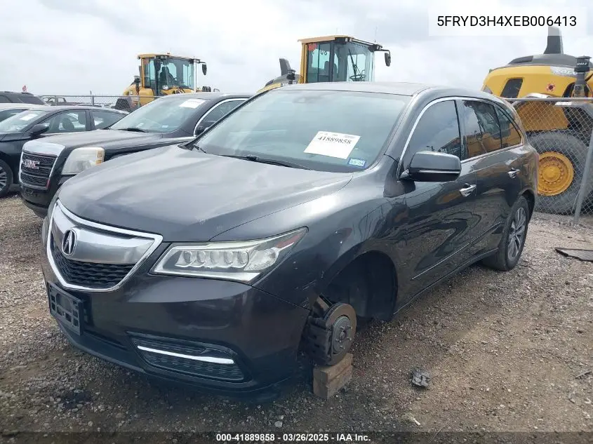 2014 Acura Mdx Technology Package VIN: 5FRYD3H4XEB006413 Lot: 41889858