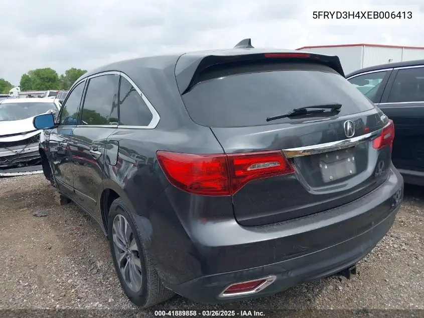 2014 Acura Mdx Technology Package VIN: 5FRYD3H4XEB006413 Lot: 41889858