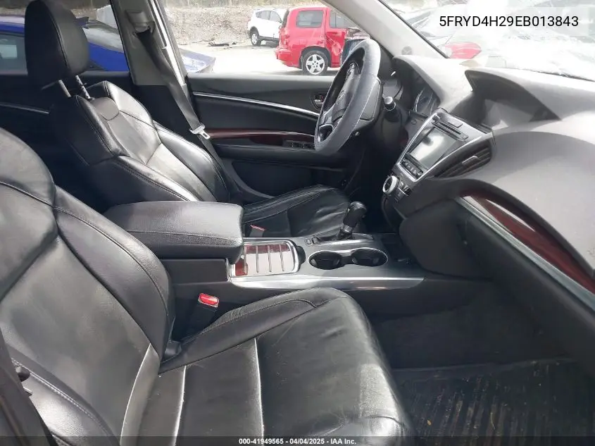 2014 Acura Mdx VIN: 5FRYD4H29EB013843 Lot: 41949565