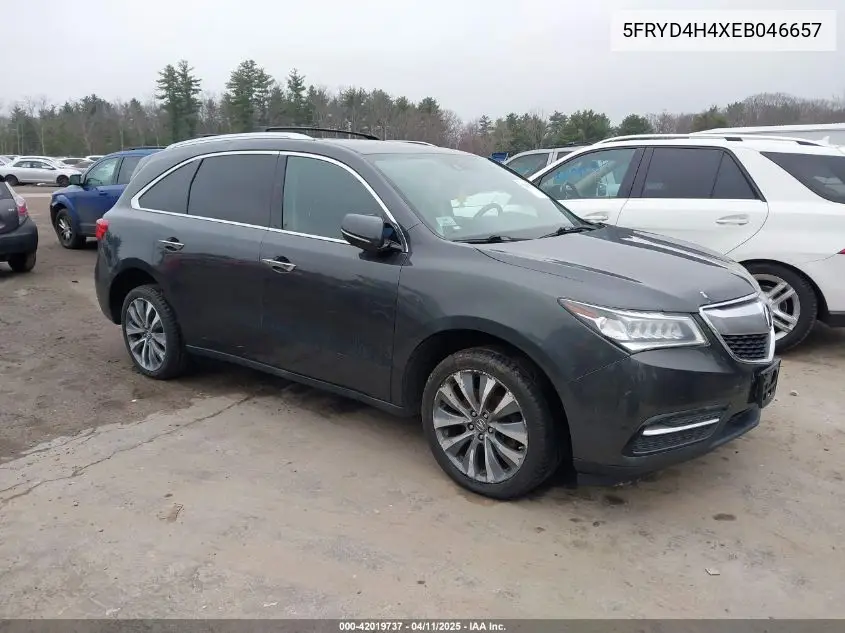 2014 Acura Mdx Technology Package VIN: 5FRYD4H4XEB046657 Lot: 42019737