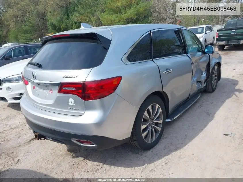 2014 Acura Mdx Technology Package VIN: 5FRYD4H45EB008463 Lot: 42193760
