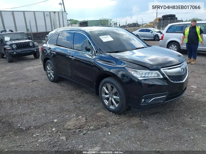 2014 Acura Mdx Advance Pkg W/Entertainment Pkg VIN: 5FRYD4H83EB017066 Lot: 42200811