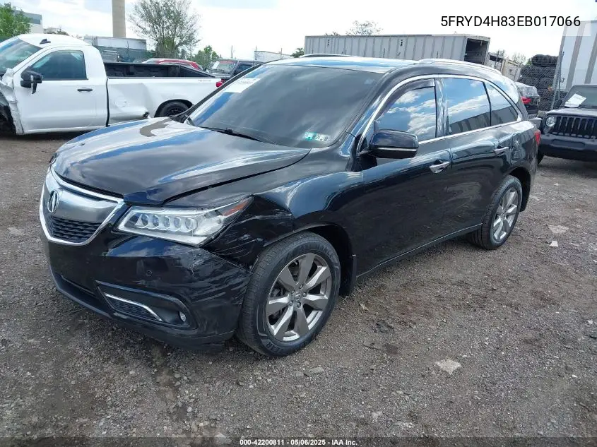 2014 Acura Mdx Advance Pkg W/Entertainment Pkg VIN: 5FRYD4H83EB017066 Lot: 42200811