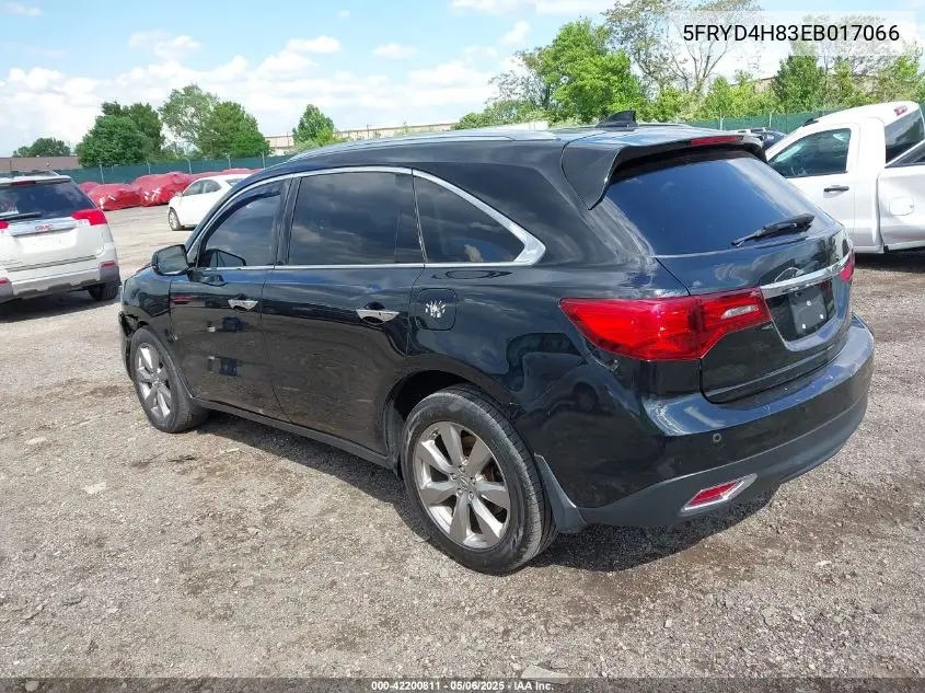 2014 Acura Mdx Advance Pkg W/Entertainment Pkg VIN: 5FRYD4H83EB017066 Lot: 42200811