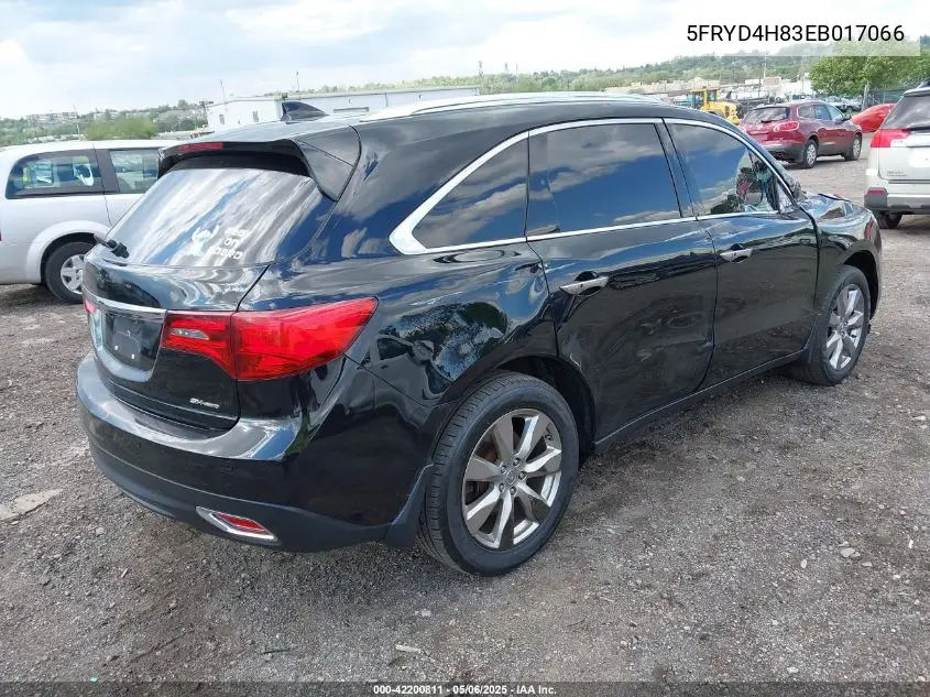 2014 Acura Mdx Advance Pkg W/Entertainment Pkg VIN: 5FRYD4H83EB017066 Lot: 42200811