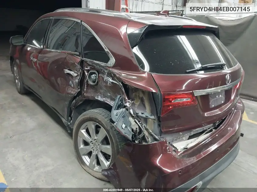 2014 Acura Mdx Advance Pkg W/Entertainment Pkg VIN: 5FRYD4H84EB007145 Lot: 42201949