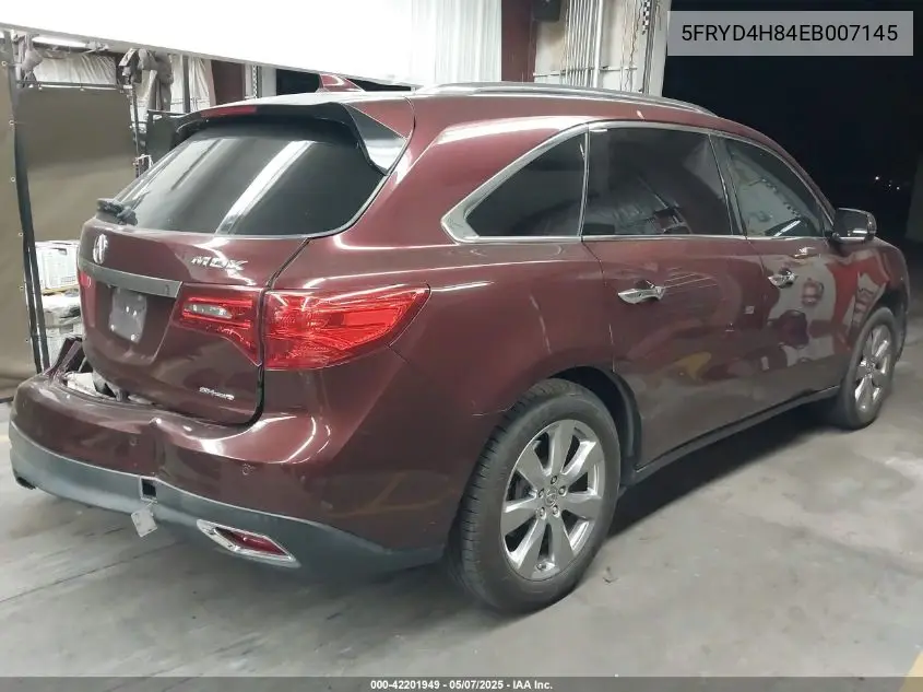 2014 Acura Mdx Advance Pkg W/Entertainment Pkg VIN: 5FRYD4H84EB007145 Lot: 42201949