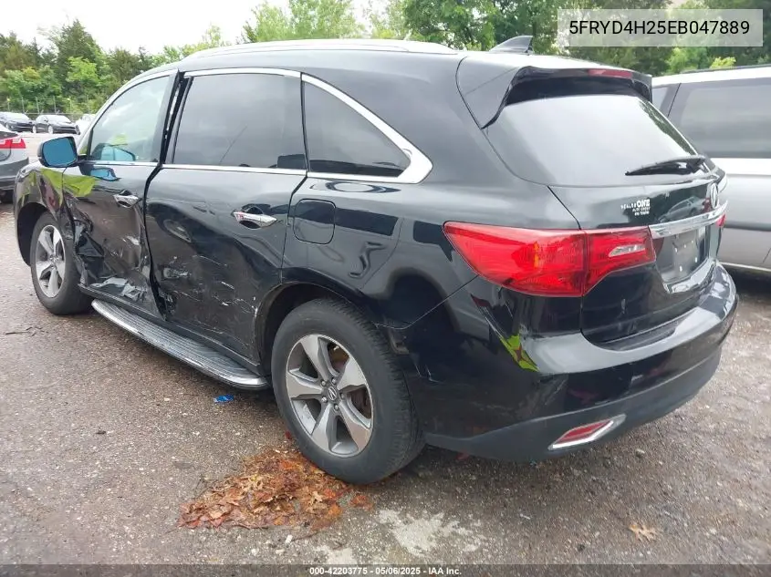 2014 Acura Mdx VIN: 5FRYD4H25EB047889 Lot: 42203775