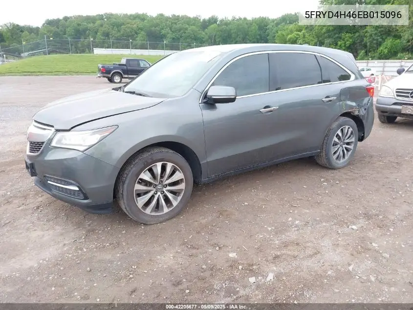 2014 Acura Mdx Technology Package VIN: 5FRYD4H46EB015096 Lot: 42205677