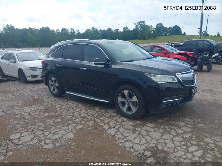 2014 Acura Mdx VIN: 5FRYD4H25EB012088 Lot: 42510135