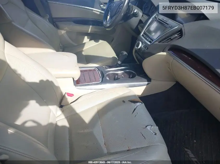 2014 Acura Mdx Advance Pkg W/Entertainment Pkg VIN: 5FRYD3H87EB007179 Lot: 42513649