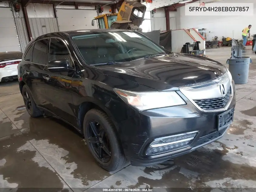 2014 Acura Mdx VIN: 5FRYD4H28EB037857 Lot: 42518780