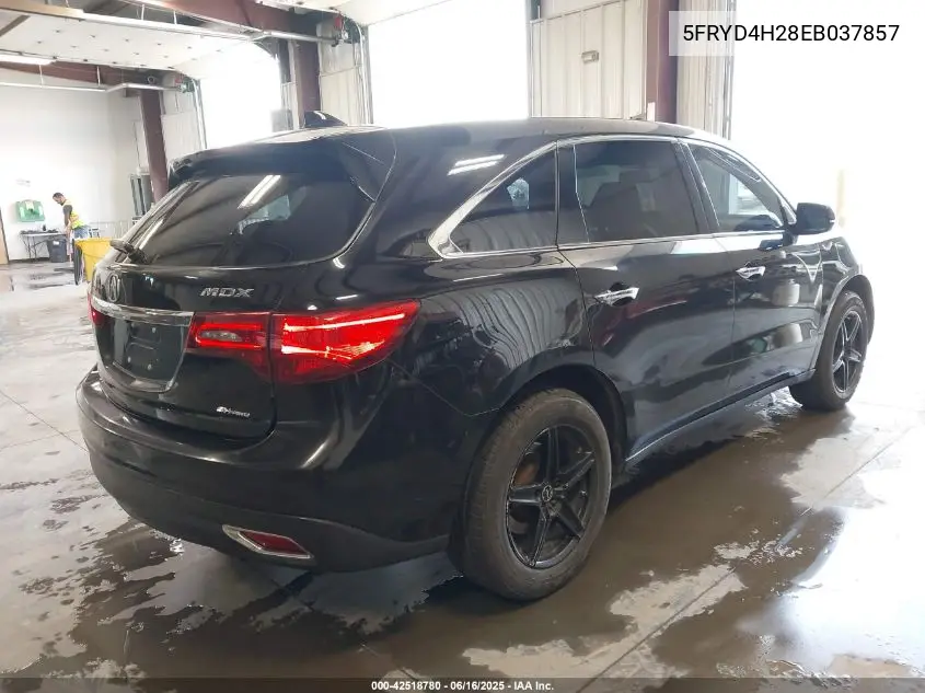2014 Acura Mdx VIN: 5FRYD4H28EB037857 Lot: 42518780