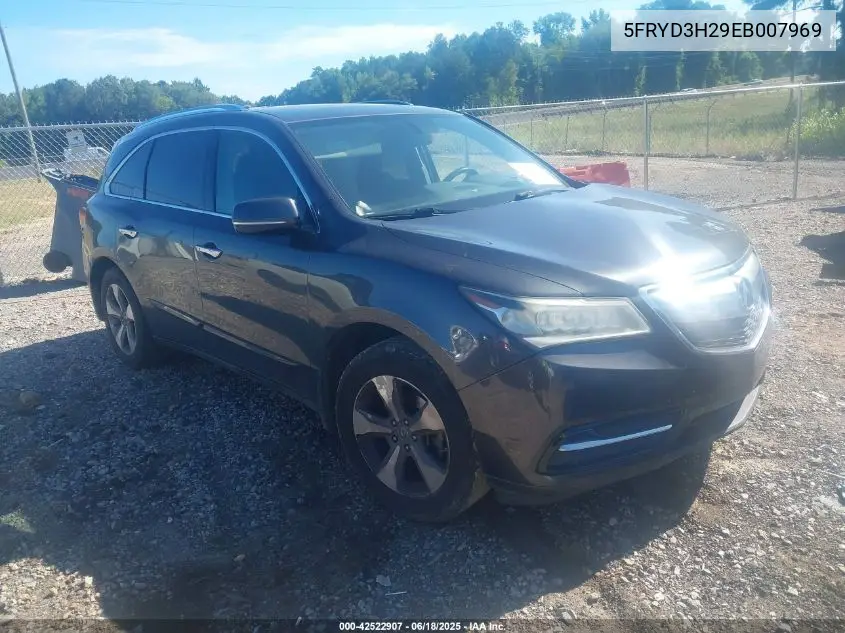 2014 Acura Mdx VIN: 5FRYD3H29EB007969 Lot: 42522907