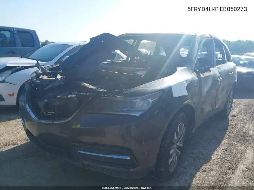 2014 Acura Mdx Technology Package VIN: 5FRYD4H41EB050273 Lot: 42547992