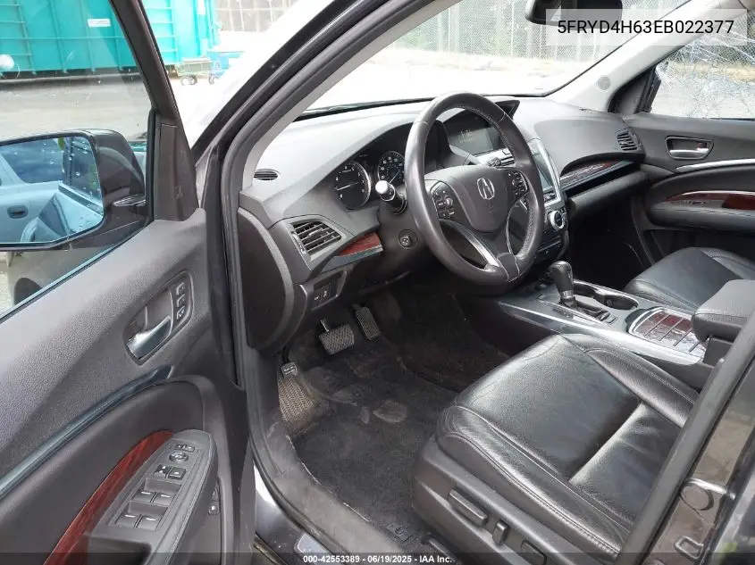 2014 Acura Mdx Technology Pkg W/Entertainment Pkg VIN: 5FRYD4H63EB022377 Lot: 42553389