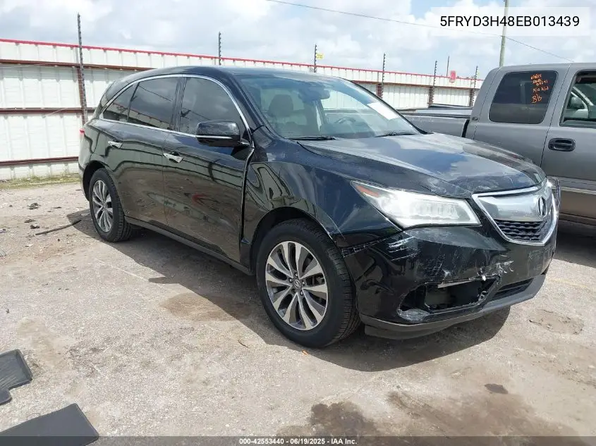 2014 Acura Mdx Technology Package VIN: 5FRYD3H48EB013439 Lot: 42553440