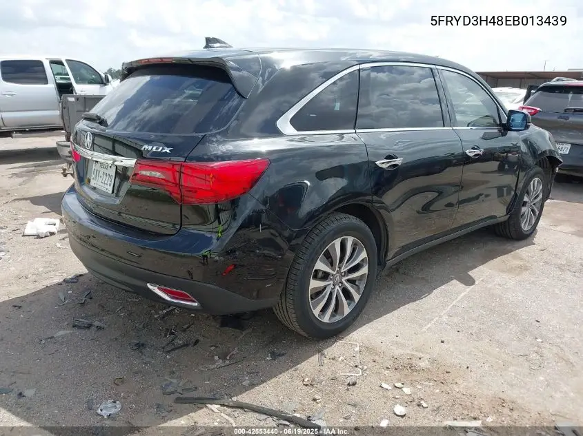 2014 Acura Mdx Technology Package VIN: 5FRYD3H48EB013439 Lot: 42553440