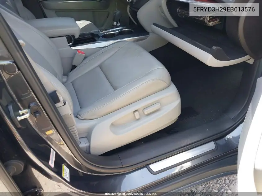 2014 Acura Mdx VIN: 5FRYD3H29EB013576 Lot: 42573420