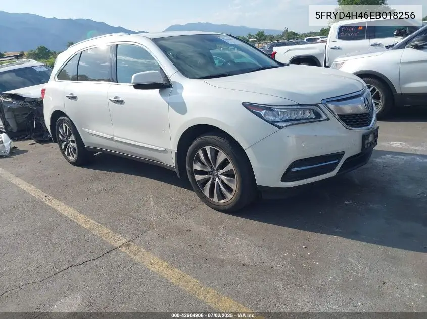 2014 Acura Mdx Technology Package VIN: 5FRYD4H46EB018256 Lot: 42604906