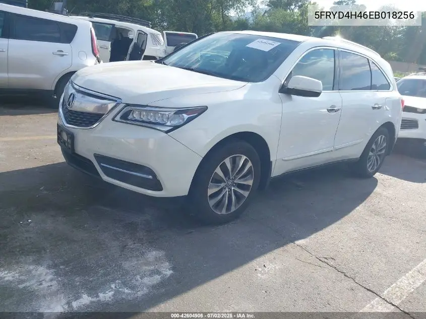 2014 Acura Mdx Technology Package VIN: 5FRYD4H46EB018256 Lot: 42604906