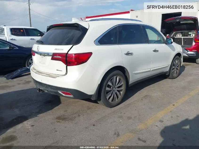2014 Acura Mdx Technology Package VIN: 5FRYD4H46EB018256 Lot: 42604906