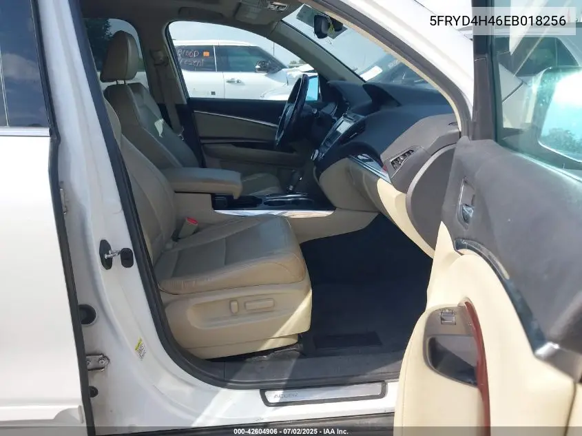 2014 Acura Mdx Technology Package VIN: 5FRYD4H46EB018256 Lot: 42604906