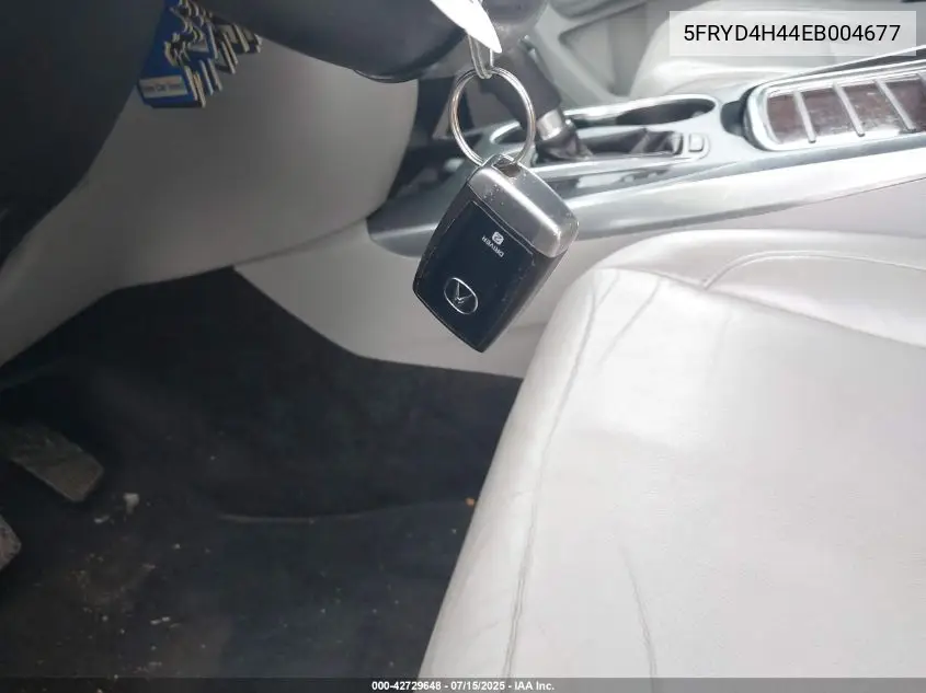 2014 Acura Mdx Technology Package VIN: 5FRYD4H44EB004677 Lot: 42729648