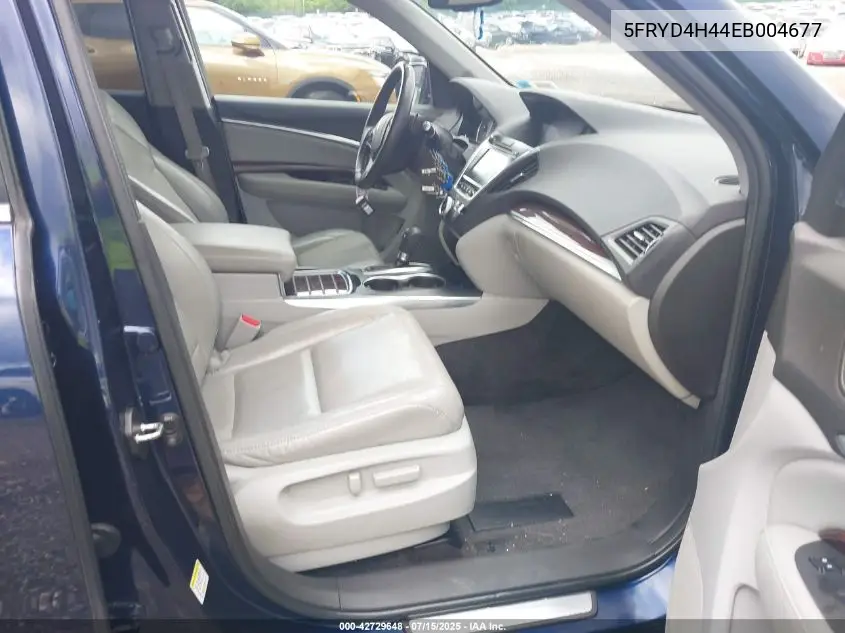 2014 Acura Mdx Technology Package VIN: 5FRYD4H44EB004677 Lot: 42729648
