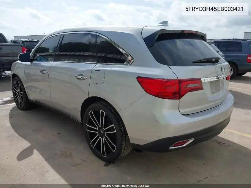 2014 Acura Mdx Technology VIN: 5FRYD3H45EB003421 Lot: 42777588