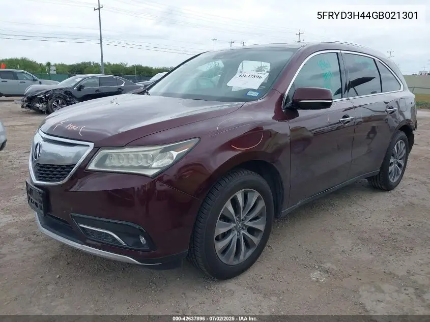 2016 Acura Mdx Technology Acurawatch Plus Packages/Technology Package VIN: 5FRYD3H44GB021301 Lot: 42637896